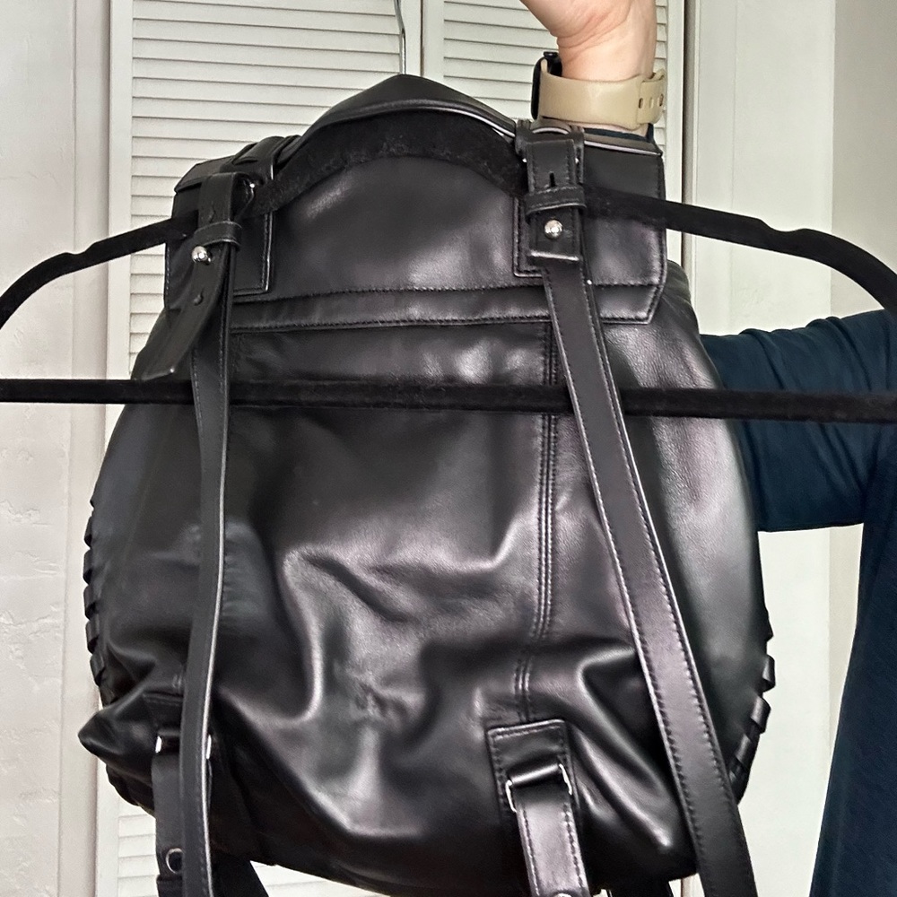 All Saints Vegan Leather Black backpack w/ removable straps